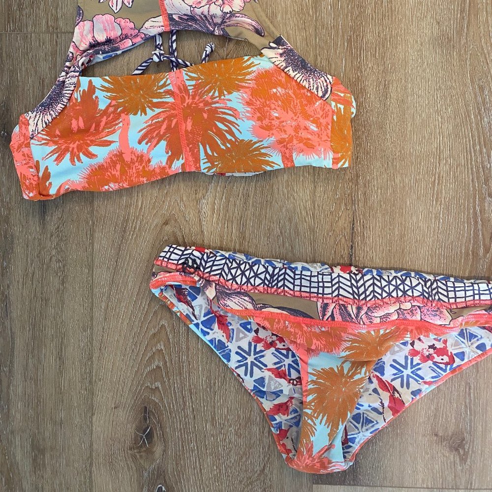 Maaji Palm Tree and Floral Bikini Bottoms